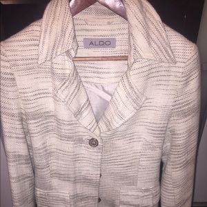 Aldo women’s ivory tweed peacoat